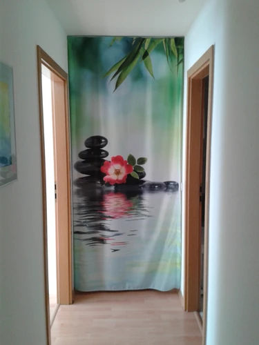 Foto Vorhang mit Orchideen bzw. Wellness Motiv
