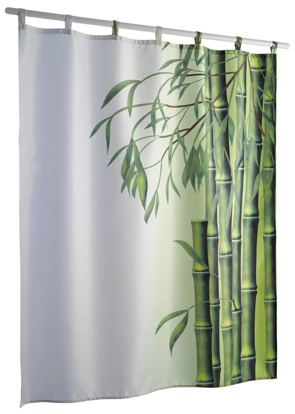 Gardine bedruckt mit Bambusmotiv